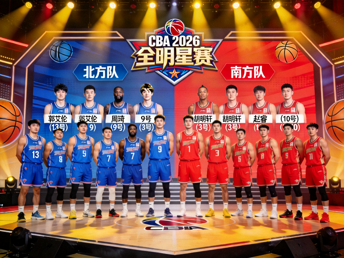 CBA 2026 全明星赛北方队与南方队阵容亮相